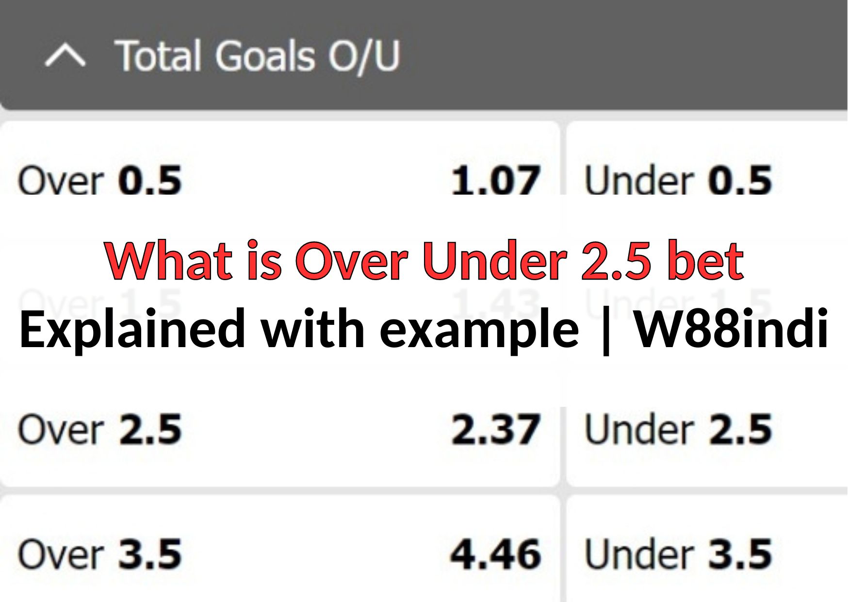 what does overunder mean in sports gambling